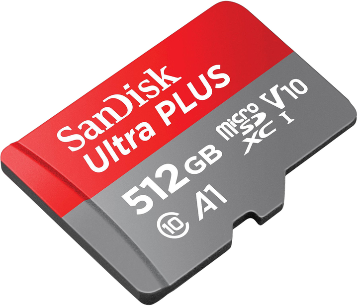 Карта памяти SanDisk Ultra PLUS microSDXC 512GB V10 UHS-I + SD Adapter (0619659200749) - изображение 2