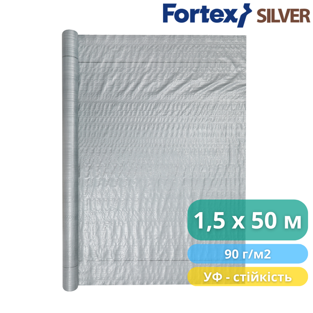 Гидроизоляционная пленка Fortex Silver 1,5х50 м, 75 м2, 90 г/м2 - изображение 3