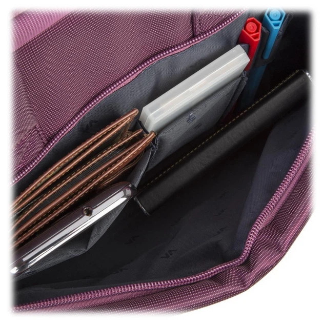 Сумка для ноутбука 15.6" Rivacase Central 8231 Polyester Zipper Purple - изображение 5