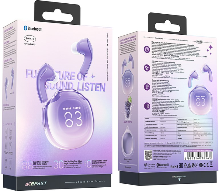 Słuchawki Acefast T9 Purple (6974316282563) - obraz 7