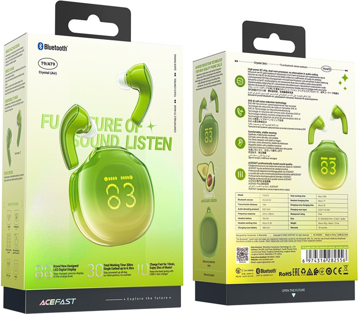 Słuchawki Acefast T9 Green (6974316282556) - obraz 7