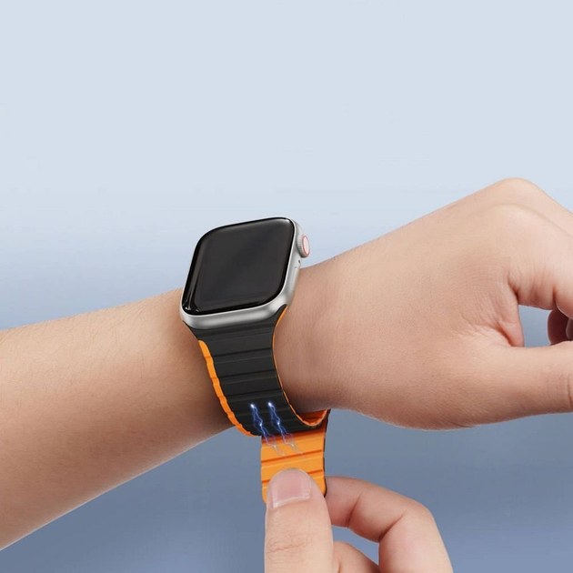 Pasek Dux Ducis LD Version do Apple Watch 38/40/41 mm Black/Orange (6934913027851) - obraz 8