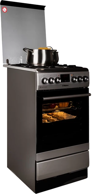 Плита Hansa FCMS582254 комби, 65л, 50x60см, дисплей, конвекция, чугун, нерж - изображение 5