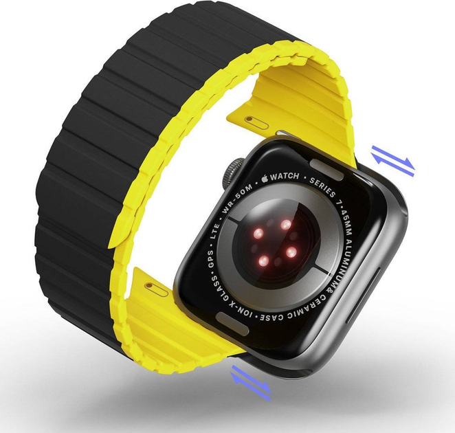 Pasek Dux Ducis LD Version do Apple Watch 38/40/41 mm Black/Yellow (6934913027844) - obraz 8