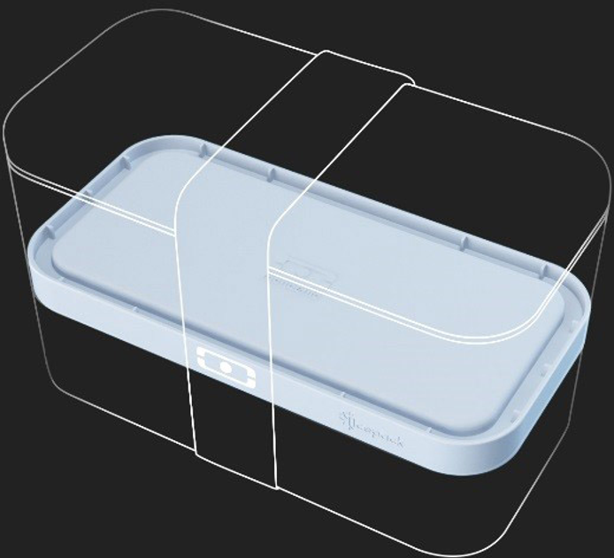 Pokrywa do pojemnika Monbento Blue Polar jasnoniebieski 18.5 x 9.3 x 1.9 cm (3760192686426) - obraz 3