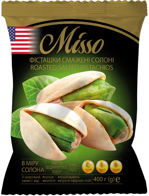 Фісташка смажена Misso Cолона 400 г (0.4 кг) (4820232570951) - зображення 1