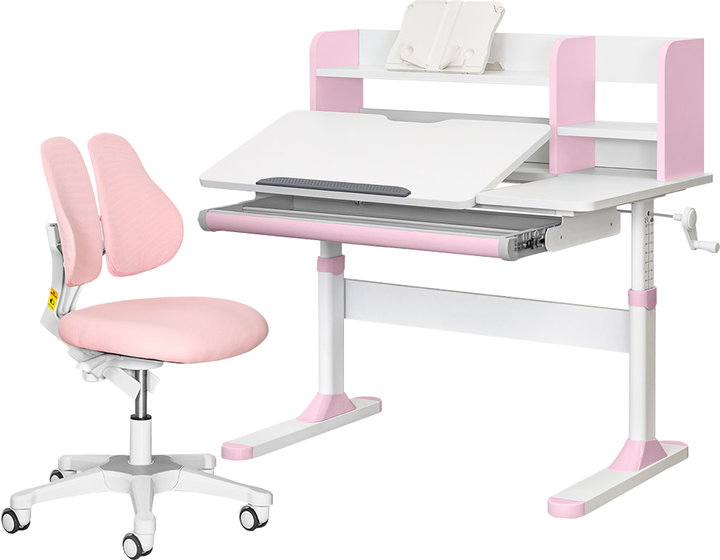 Комплект Evo-Kids Парта TH-330 Pink + Кресло Evo-kids Mio Lite KP (TH-330 W/PN + Y-208 KP) - изображение 1