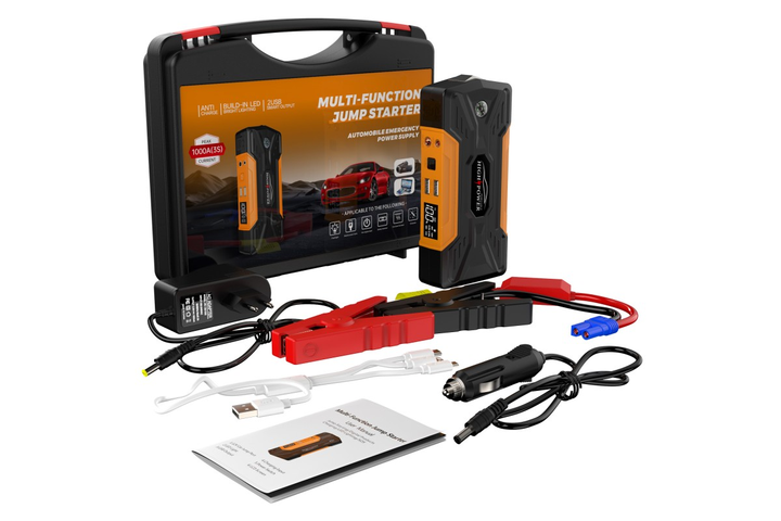 Пуско-зарядное устройство JUMPSTARTER QY28, литиевый аккумулятор, 12V, 20000 мАч, для автомобиля, мотоцикла, лодки, с USB, фонариком - Фото 1 Пуско-зарядное устройство JUMPSTARTER QY28, литиевый аккумулятор, 12V, 20000 мАч, для автомобиля, мотоцикла, лодки, с USB, фонариком - изображение 1