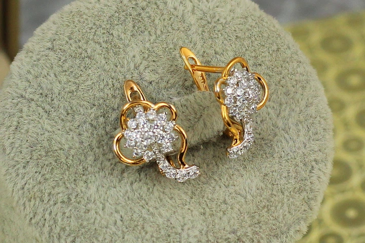 Сережки Xuping Jewelry родована кульбабка 1,5 см золотисті - зображення 2