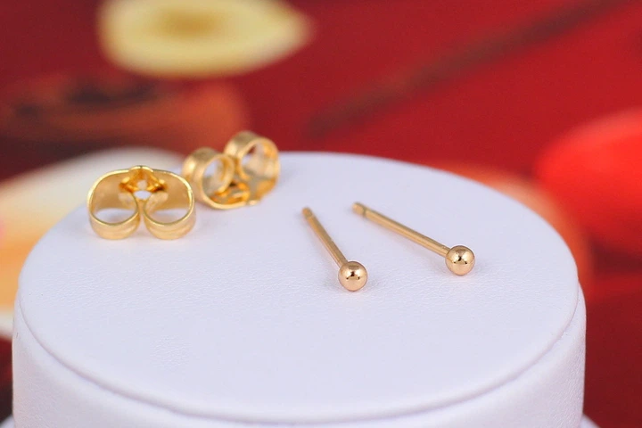 Серьги гвоздики Xuping Jewelry шарики 2 мм золотистые - Фото 1 Серьги гвоздики Xuping Jewelry шарики 2 мм золотистые - изображение 1