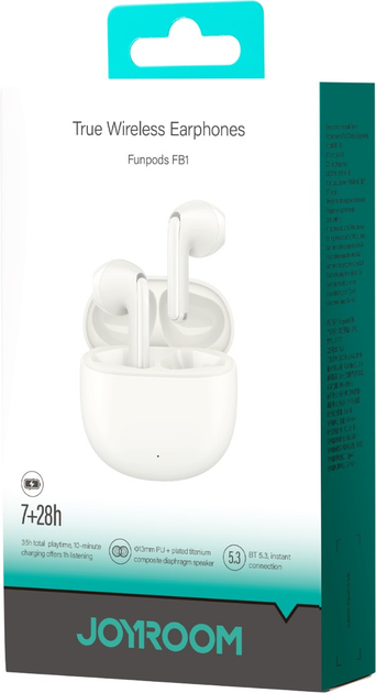 Słuchawki JOYROOM Funpods JR-FB1 Beige (6956116776527) - obraz 7