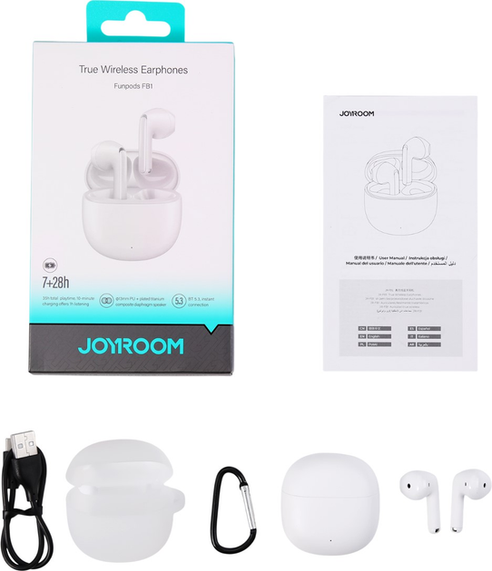 Słuchawki JOYROOM Funpods JR-FB1 White (6956116759339) - obraz 8