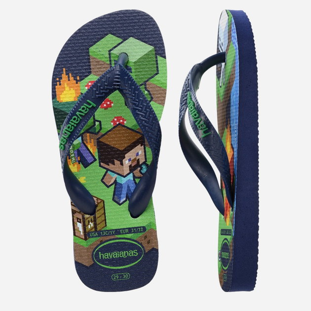 Підліткові в'єтнамки для хлопчика Havaianas 4145125.0555 37-38 (35-36BR) Темно-сині (7909989418215) - зображення 4