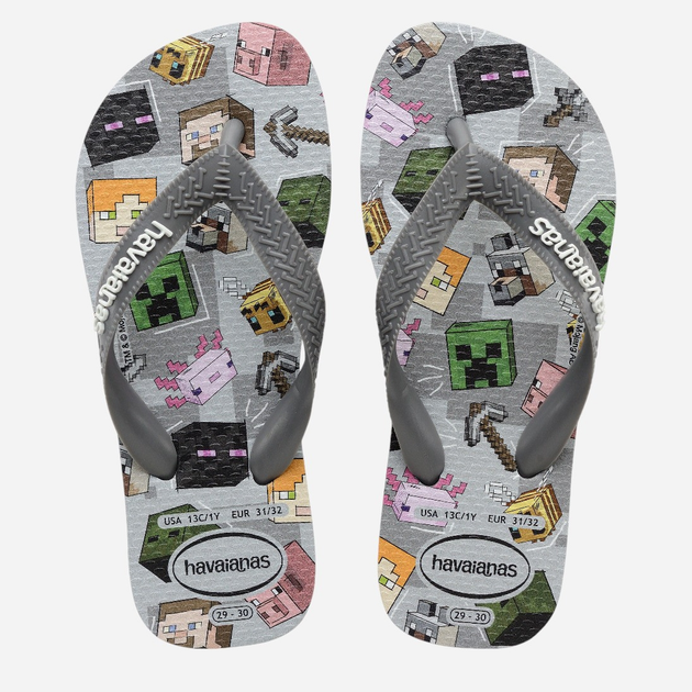Japonki chłopięce Havaianas 4145125.5178 33-34 (31-32BR) Szare (7909989418291) - obraz 4