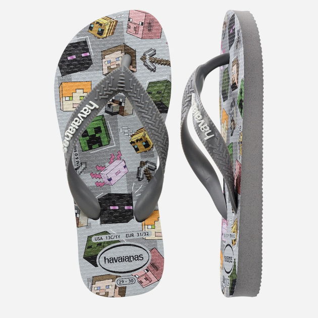 Japonki chłopięce Havaianas 4145125.5178 37-38 (35-36BR) Szare (7909989418314) - obraz 5