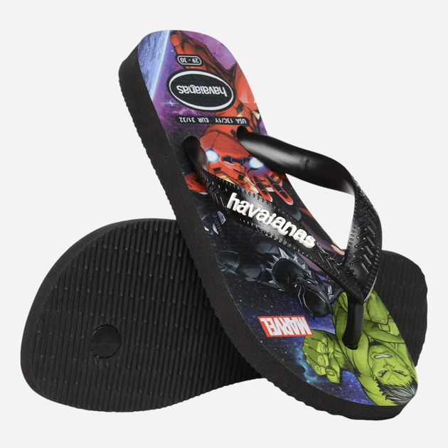 Japonki chłopięce Havaianas 4148300.0090 35-36 (33-34BR) Czarne (7909989475133) - obraz 6