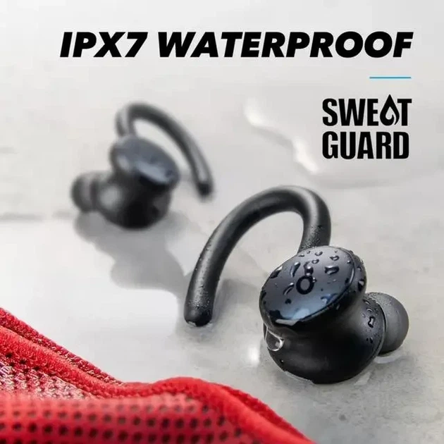 Беспроводные наушники Anker Soundcore Sport X10, Black, Bluetooth 5.2, IPX7, 32H, DeepBass - Фото 3 Беспроводные наушники Anker Soundcore Sport X10, Black, Bluetooth 5.2, IPX7, 32H, DeepBass - изображение 3