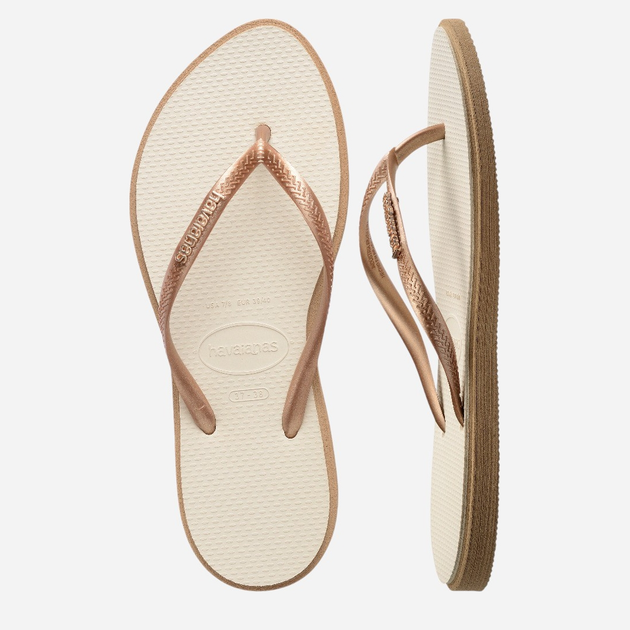 Klapki japonki damskie basenowe Havaianas 4149584.6842 39-40 (37-38BR) Beżowy/Różowe złoto (7909989587027) - obraz 4
