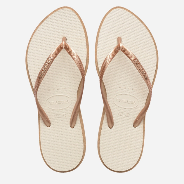 Klapki japonki damskie basenowe Havaianas 4149584.6842 39-40 (37-38BR) Beżowy/Różowe złoto (7909989587027) - obraz 5