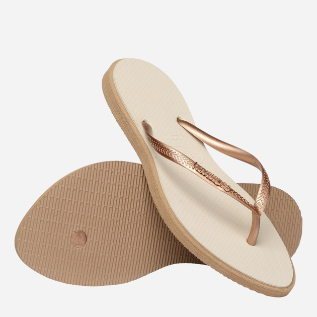 Жіночі в'єтнамки для пляжу Havaianas 4149584.6842 43-44 (41-42BR) Бежевий/Рожеве золото (7909989587041) - зображення 6