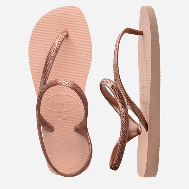 Sandały damskie japonki Havaianas 4000039.3606 37-38 (35-36BR) Bladoróżowy/Złoty (7893249494401) - obraz 6