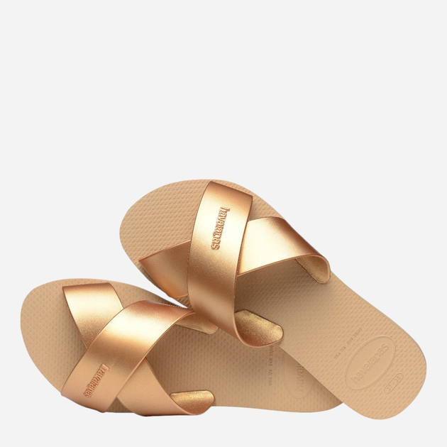 Жіночі шльопанці Havaianas 4148866.0570 39-40 (37-38BR) Золотисті (7909989527962) - зображення 5