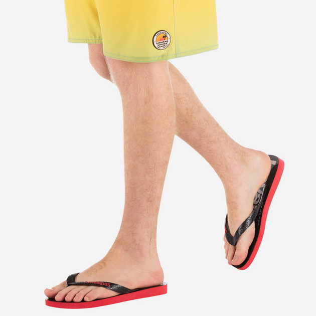 Klapki japonki męskie basenowe Havaianas 4145741.2090 43-44 (41-42BR) Czarny/Czerwony (7909690336518) - obraz 3
