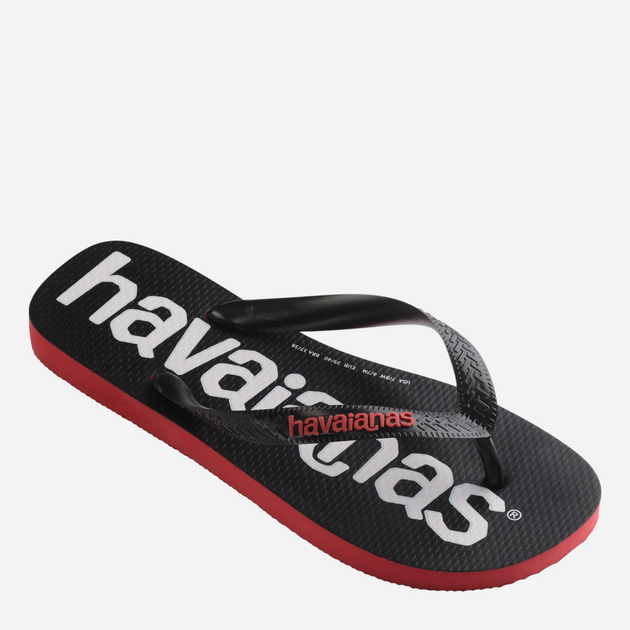 Klapki japonki męskie basenowe Havaianas 4145741.2090 41-42 (39-40BR) Czarny/Czerwony (7909690336501) - obraz 5