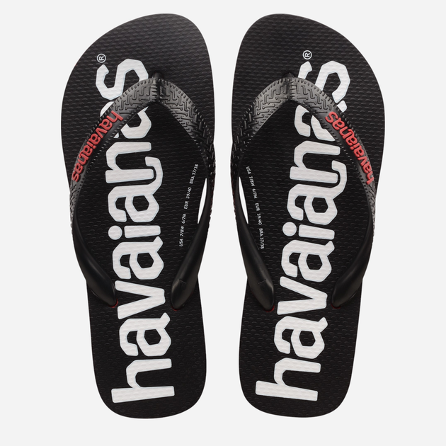 Klapki japonki męskie basenowe Havaianas 4145741.2090 43-44 (41-42BR) Czarny/Czerwony (7909690336518) - obraz 7