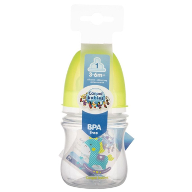 Пляшечка для годування Canpol babies Easystart Кольорові звірята 120 мл Бірюзова (35/205) - зображення 3