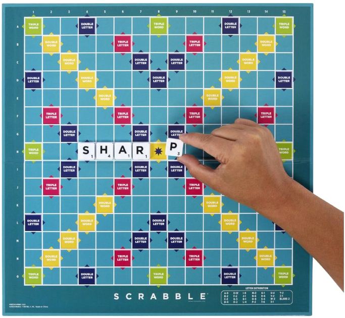 Gra planszowa Mattel Scrabble Original 2014315 (0194735239399) - obraz 8