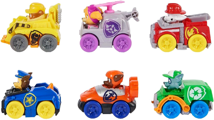 Zestaw zabawek Spin Master Paw Patrol Pup Squad Racers 6 szt 2014196 (0681147017818) - obraz 4