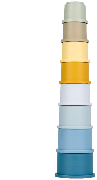 Пірамідка Little Dutch Stacking Cups Pyramid Blue 2008002 (8712051097312) - зображення 3