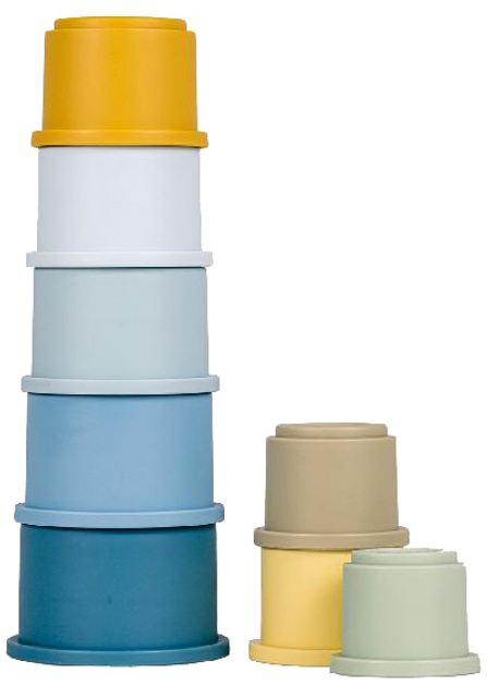 Пірамідка Little Dutch Stacking Cups Pyramid Blue 2008002 (8712051097312) - зображення 4