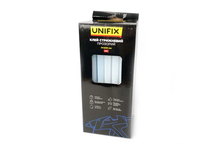 Стержень клеевой Unifix 11 x 200мм прозрачный (1кг) (951458) - Фото 2 Стержень клеевой Unifix 11 x 200мм прозрачный (1кг) (951458) - изображение 2
