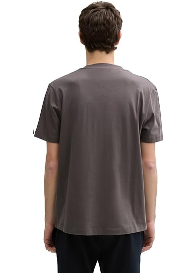 Футболка Tom Tailor Men's Denim Slim Fit T-Shirt L Темно-сірий 1037655-11587 - изображение 2