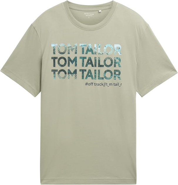 Футболка Tom Tailor Men's T-Shirt XL Фісташковий 1044032-15615 - изображение 4