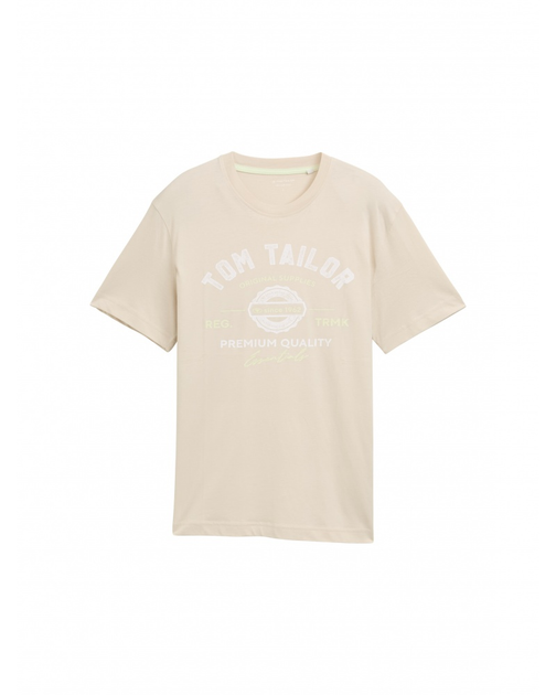 Футболка Tom Tailor LOGO TEE MEN'S T-SHIRT XL Бежевий 1037735-10336 - изображение 4