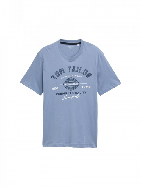 Футболка Tom Tailor LOGO TEE MEN'S T-SHIRT XXXL Блакитний 1037735-37533 - Фото 4 Футболка Tom Tailor LOGO TEE MEN'S T-SHIRT XXXL Блакитний 1037735-37533 - изображение 4