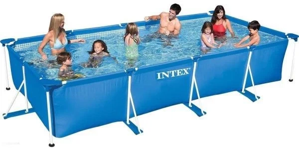 Каркасный бассейн прямоугольный Intex 28273 450х220х84 см на 7127 л Синий - изображение 3