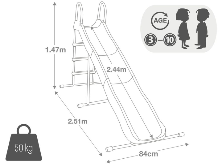 Zjeżdżalnia dla dzieci ogrodowa Intex 244 cm 44107 (6941057426518) - obraz 5
