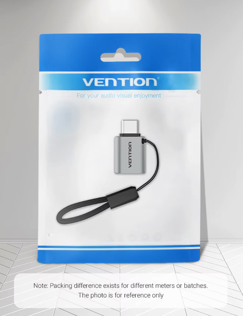 Перехідник OTG Vention USB-C Male to USB 3.0 Female Adapter Gray Aluminum Alloy Type (CDQH0) - зображення 10