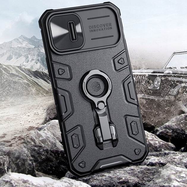 Etui Nillkin CamShield Armor Pro Case do Apple iPhone 14 Plus Black (6902048248717) - obraz 6