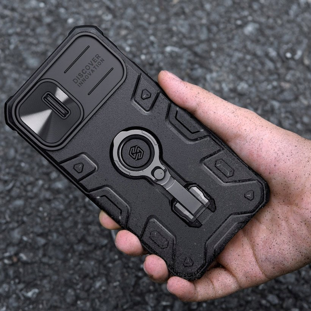 Etui Nillkin CamShield Armor Pro Case do Apple iPhone 14 Plus Black (6902048248717) - obraz 7