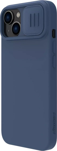 Etui Nillkin CamShield Silky Silicone Case do iPhone 15 Plus Dark Blue (6902048266476) - obraz 4