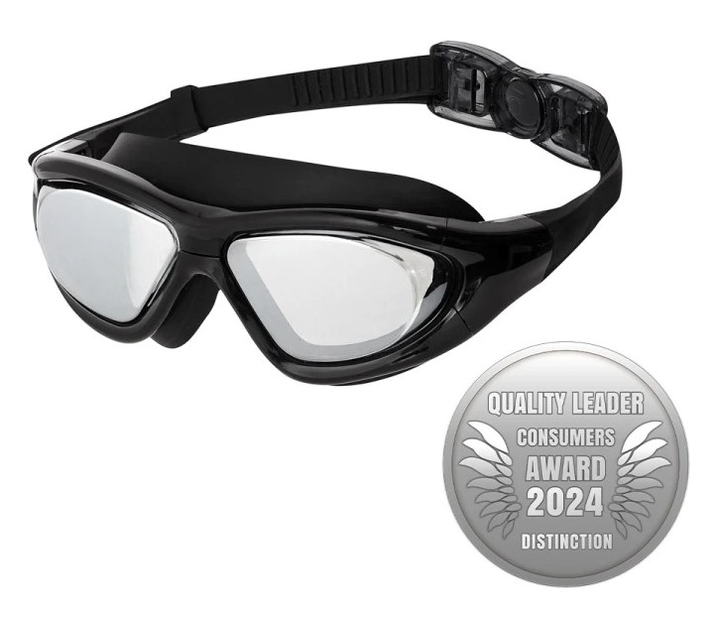 Okulary pływackie Nils AQUA JUNIOR czarne NQG280MAF (5907695527308) - obraz 6