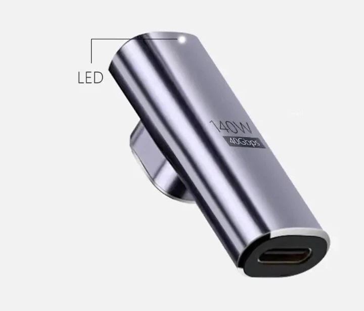 Адаптер магнитный USB4.0 Type-C to Type-C PD 140W 24 PIN, 20/40 Gbps 8K@60 Гц для MacBook apple - изображение 4