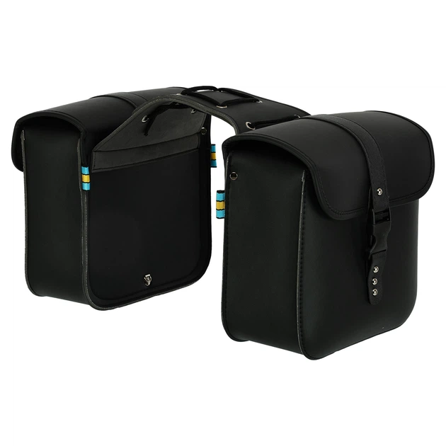 Кофры боковые для мотоцикла из кожзама SP-Sport HL612 (исскуственная кожа, р-р 26x24,5x11,5см, черный) - изображение 5