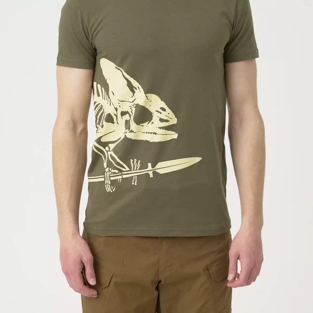 Футболка Helikon-Tex T-Shirt Skeleton Olive Green S - изображение 4