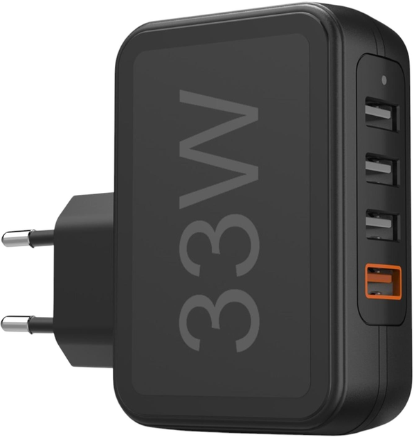 Ładowarka Hama 1 x QC3.0 USB-A + 3 x USB-A 33W Black (4047443489814) - obraz 5